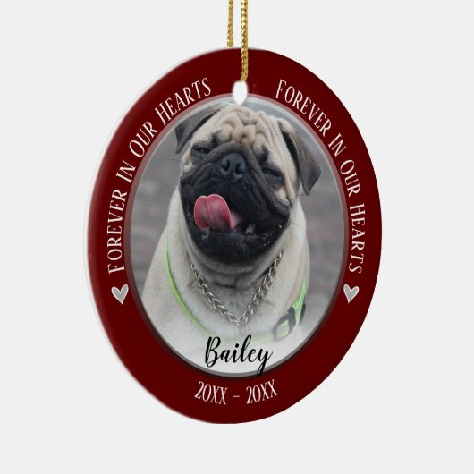 Foto Haustier Memorial Keepake Ornament (Rechts)