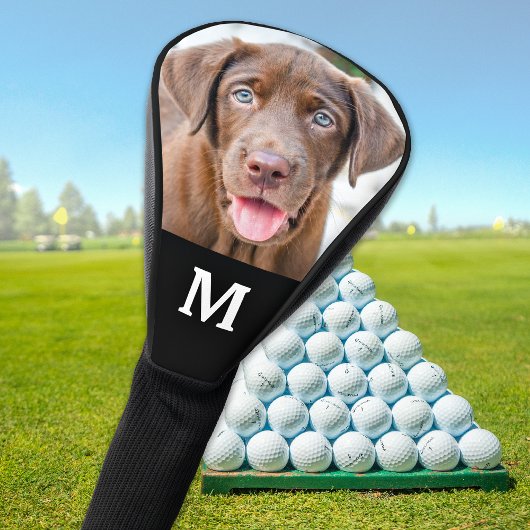 Foto Haustierfamilie Personalisiertes Monogramm Golf Headcover
