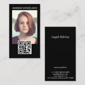 Foto Head Shot ql Code Visitenkarte (Vorne/Hinten)