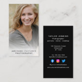 Foto Headshot Social Media Fotograf Vertikal Visitenkarte (Vorne/Hinten)