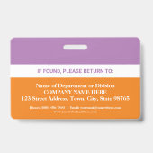 Foto Health Emotional Support - jede Farbvorlage Ausweis (Rückseite)