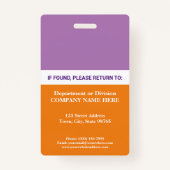 Foto Health Emotional Support - jede Farbvorlage Ausweis (Rückseite)