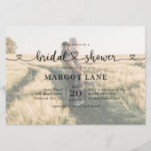 Foto Heart Calligraphy Brautparty Flyer (Vorne)