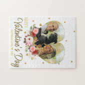 Foto Heart Gold Glitzer Herzlich Willkommen am Val Puzzle (Horizontal)