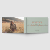 Foto Heart Script Brautparty Sage Green Gästebuch (Voll)