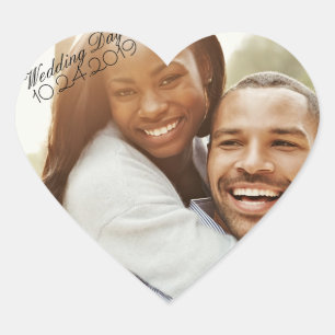 Foto Heart Sticker Hochzeitdatum Erinnerung