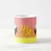 Foto Heart Template Sunrise Couple Kaffeetasse (Mittel)