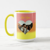 Foto Heart Template Sunrise Couple Tasse (Links)