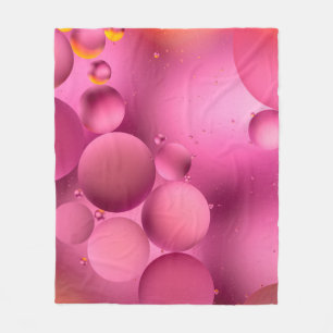 Foto, helle ölige Tropfen in Wasser mit bunten Ba Fleecedecke