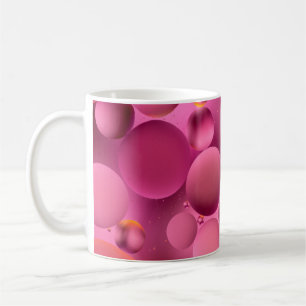 Foto, helle ölige Tropfen in Wasser mit bunten Ba Kaffeetasse
