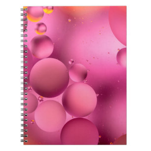 Foto, helle ölige Tropfen in Wasser mit bunten Ba Notizblock