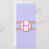 Foto Hellrosa und Limone Trim Hochzeit Einladung (Rückseite)