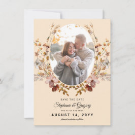 Foto Herbst Boho Wildblume Hochzeit speichern das  Save The Date