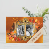 Foto Herbst Save the Date Einladung (Stehend Vorderseite)