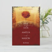 Foto-Herbstbaum-Speichern Sie das Datum Save The Date (Stehend Vorderseite)