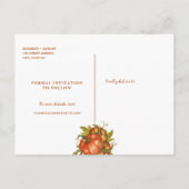 Foto Herbstkürme fallen Save the Date Ankündigungspostkarte (Rückseite)