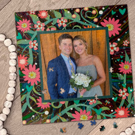 Foto Herz Blume Rosa Hübsche Inspirivität Puzzle