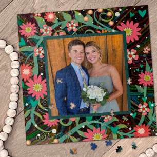 Foto Herz Blume Rosa Hübsche Inspirivität Puzzle