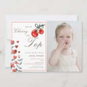 Foto Herz Blumenkohl auf Top Baby Girl Dusche Einladung (Vorderseite)