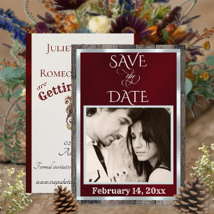 Foto & Herz - Burgund Save The Date