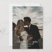 Foto Herz handgeschriebene Hochzeit Danke (Vorderseite)