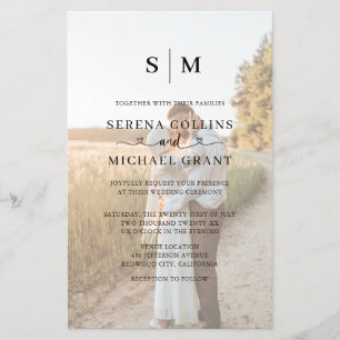 Foto-Herz-Kalligrafie-Hochzeit Flyer