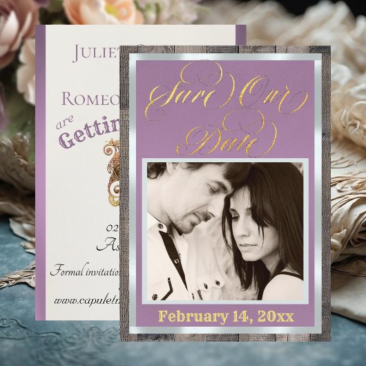 Foto & Herz - Lavendel Save The Date