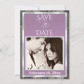 Foto & Herz - Lavendel Save The Date (Vorderseite)
