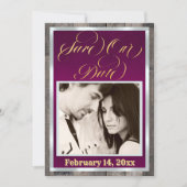 Foto & Herz - Pflaume Save The Date (Vorderseite)