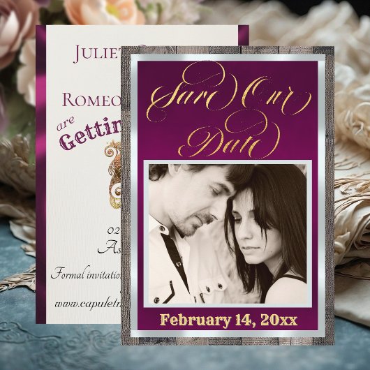 Foto & Herz - Pflaume Save The Date