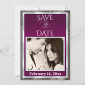 Foto & Herz - Pflaume Save The Date (Vorderseite)