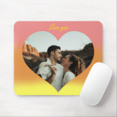 Foto Herz Romantischer Sonnenaufgang Mousepad (Mit Mouse)