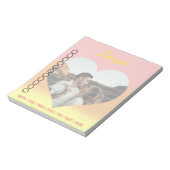 Foto Herz Romantischer Sonnenaufgang Notizblock (Rotiert)