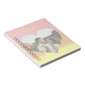 Foto Herz Romantischer Sonnenaufgang Notizblock (angewinkelt)