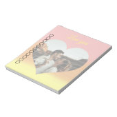 Foto Herz Romantischer Sonnenaufgang Notizblock (Rotiert)