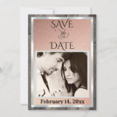 Foto & Herz - Roségold Save The Date (Vorderseite)