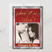 Foto & Herz - Rot Save The Date (Vorderseite)