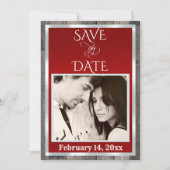 Foto & Herz - Rot Save The Date (Vorderseite)