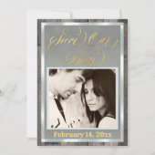 Foto & Herz - Salbei Save The Date (Vorderseite)