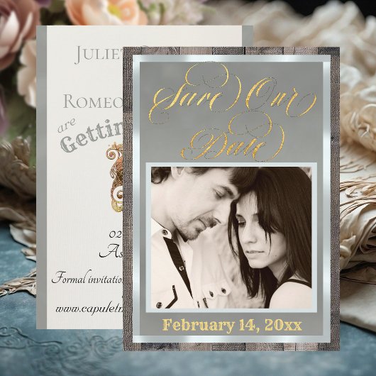 Foto & Herz - Salbei Save The Date