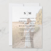 Foto-Herz-Schrift-QR-Code-Hochzeit Einladung (Vorderseite)
