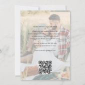 Foto-Herz-Schrift-QR-Code-Hochzeit Einladung (Rückseite)
