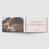 Foto Herz-Script Baby Dusche Rosa Gästebuch (Voll)