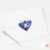 Foto Herz und Liebe Kalligrafie Herz-Aufkleber (Umschlag)