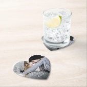 Foto Herzförmige Save the Date Untersetzer (Vor Ort)