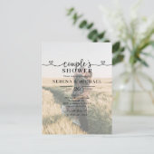 Foto Herzkalligraphie Paare Dusche Postkarte (Stehend Vorderseite)