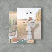 Foto Herzkalligraphie QR Code Hochzeit Postkarte