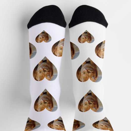 Foto Herzklopfen Katze Socken (Oben)