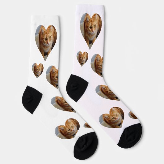 Foto Herzklopfen Katze Socken (Rechts)