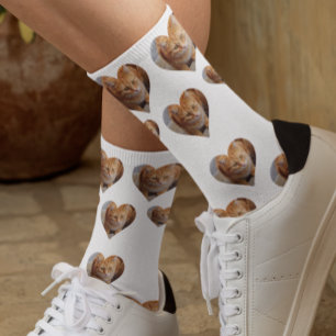 Foto Herzklopfen Katze Socken